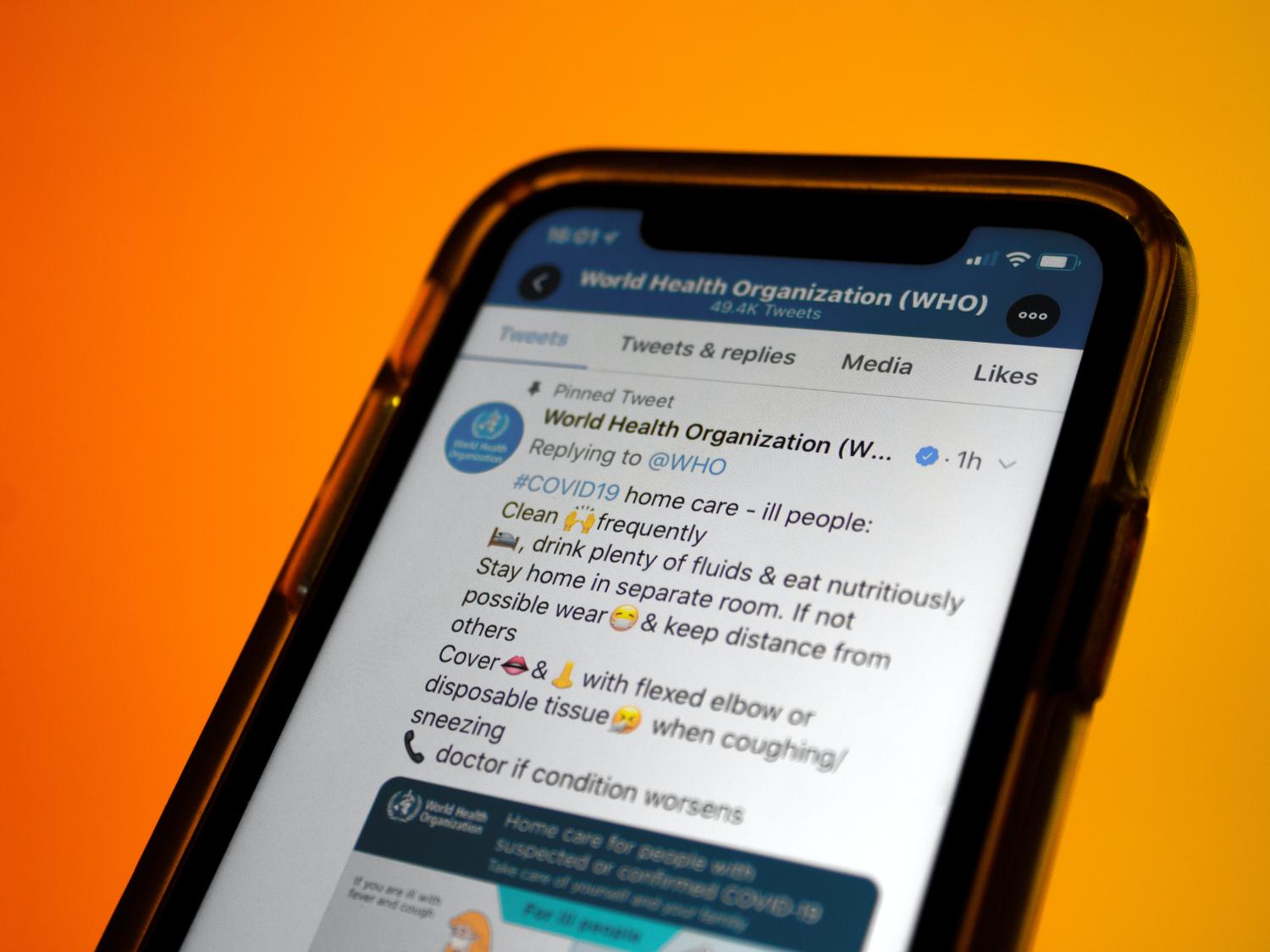 Image of a smartphone with Twitter content 