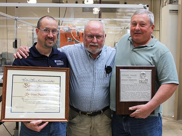 Stan Aungst with Travis Richner (left) and Dan Supko (right.) 
