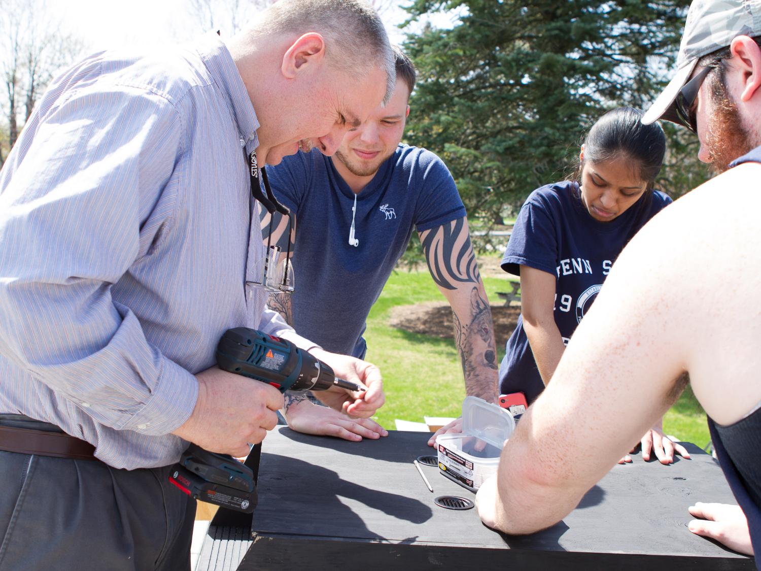 Jim Hendrickson build bathouses