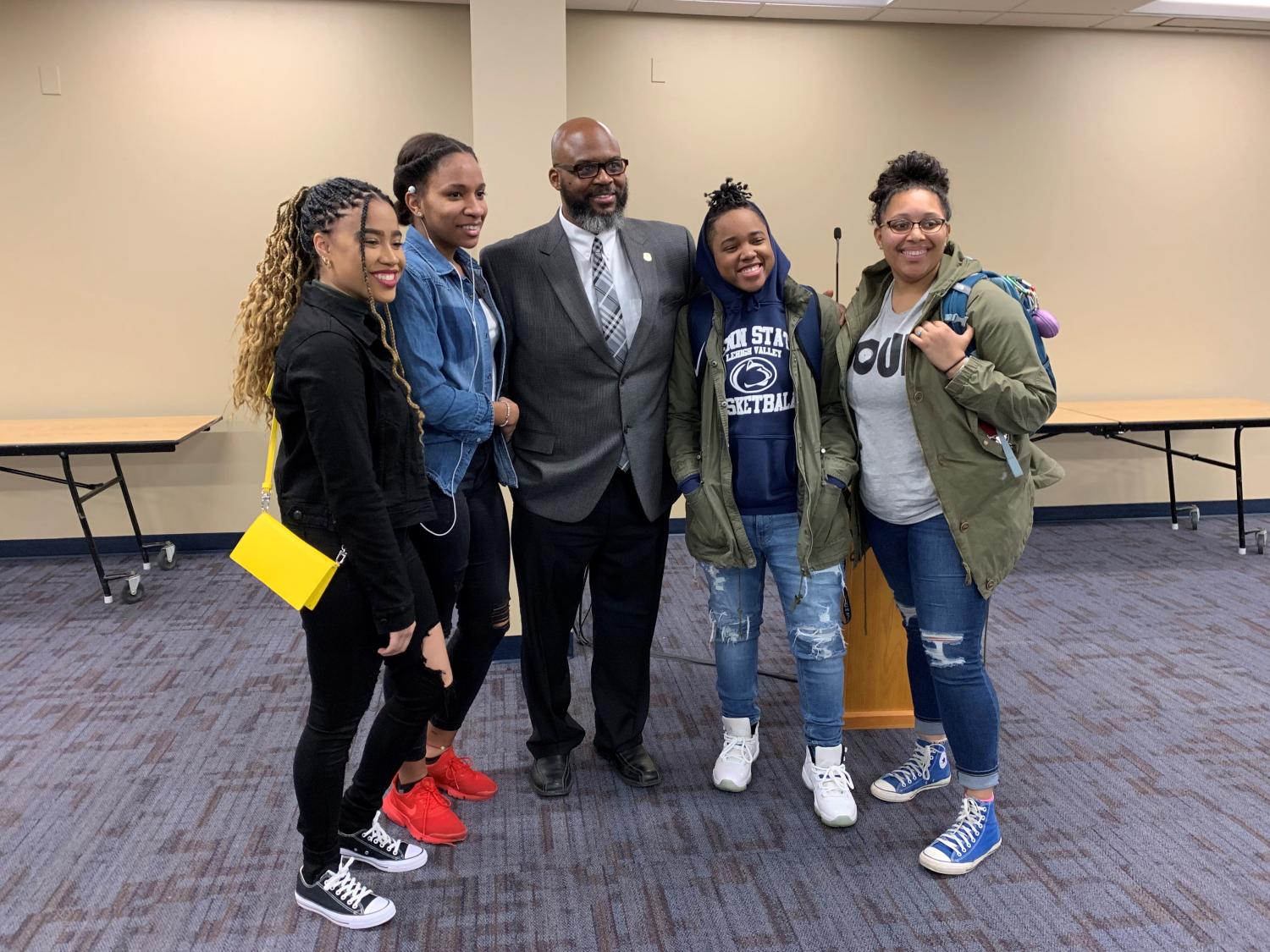 group of students with Fred J. Saffold