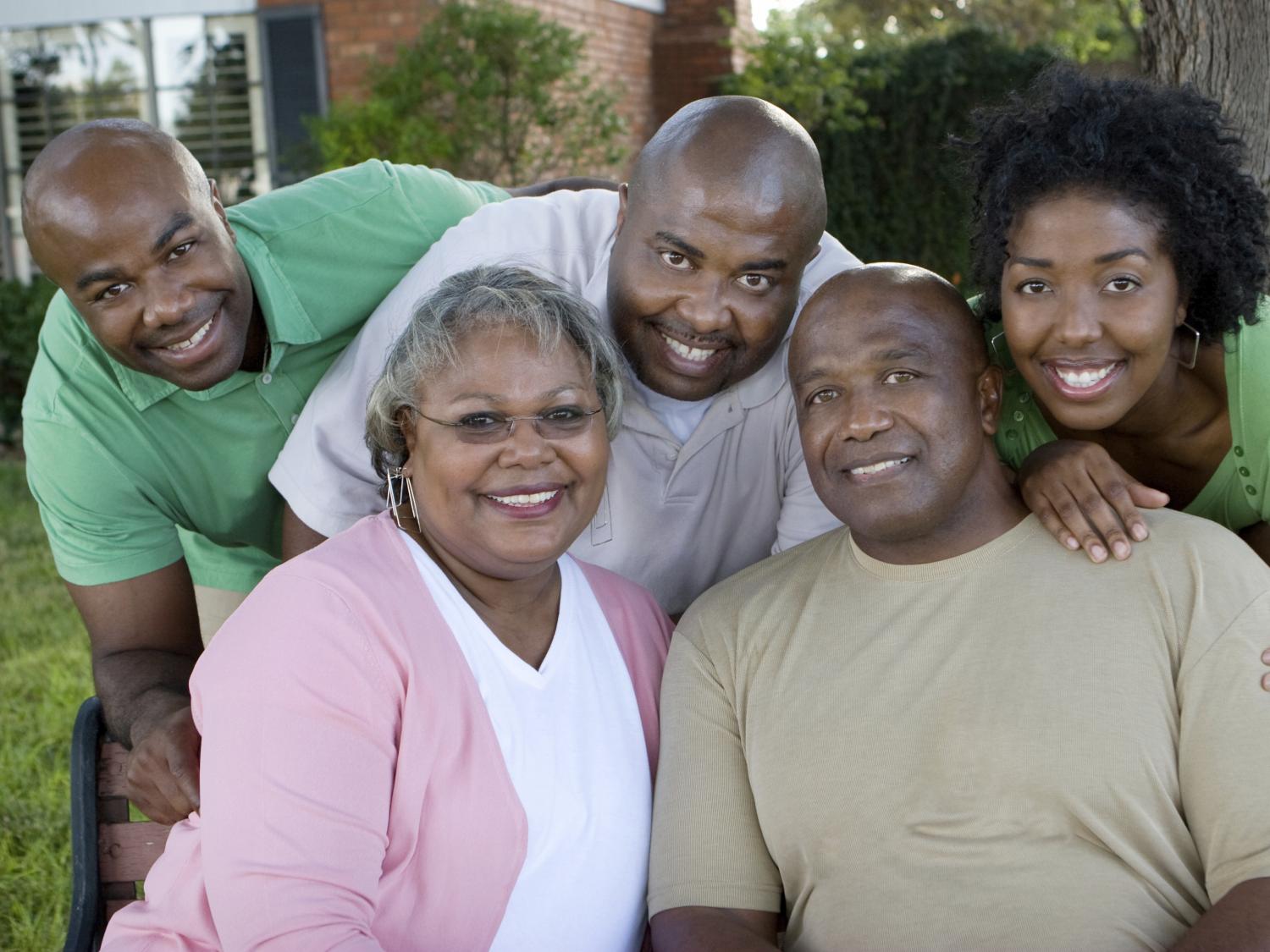 adult black family