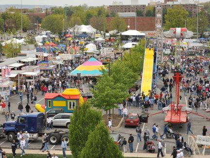 Carnival outside Beaver Stadium on Blue-White Weekend