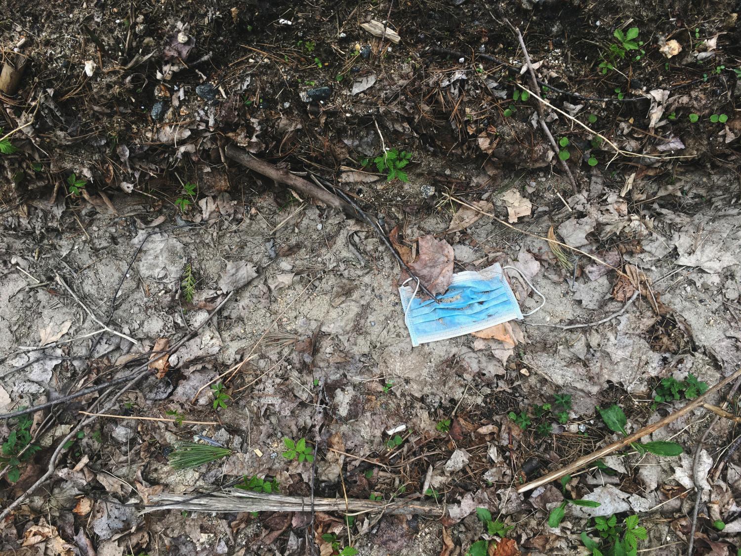 Mask on ground
