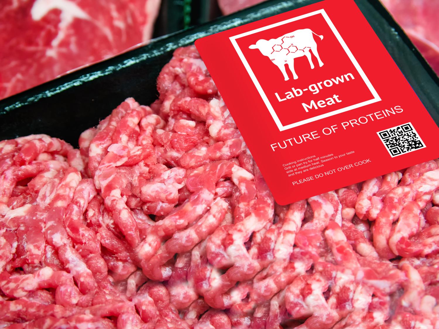 package of lab grown meat