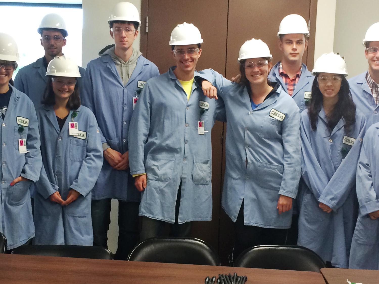 Chemical Process Safety students visited Croda, Inc.