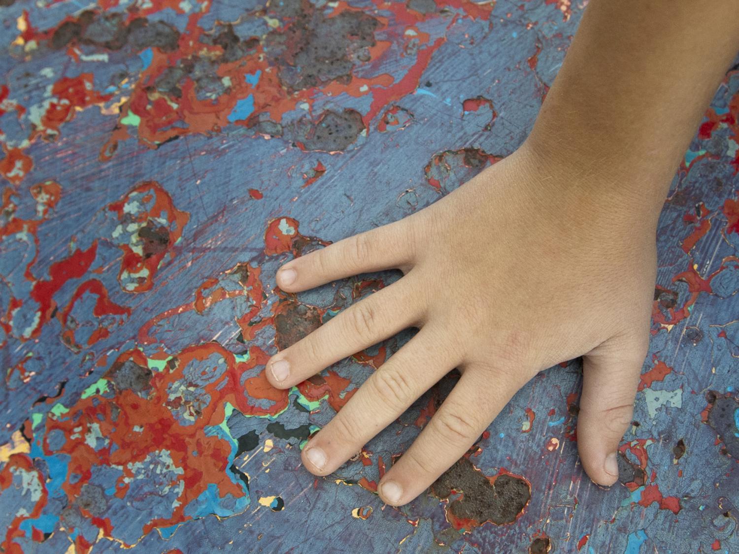 childs hand