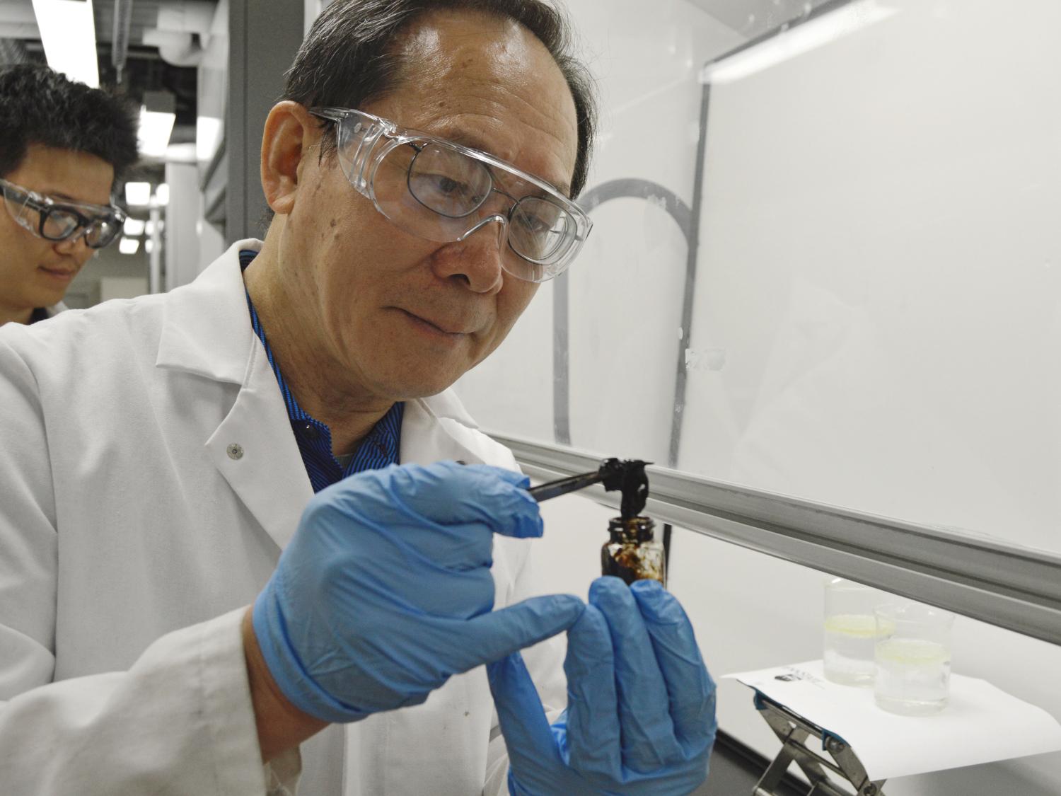 Chung holding petrogel