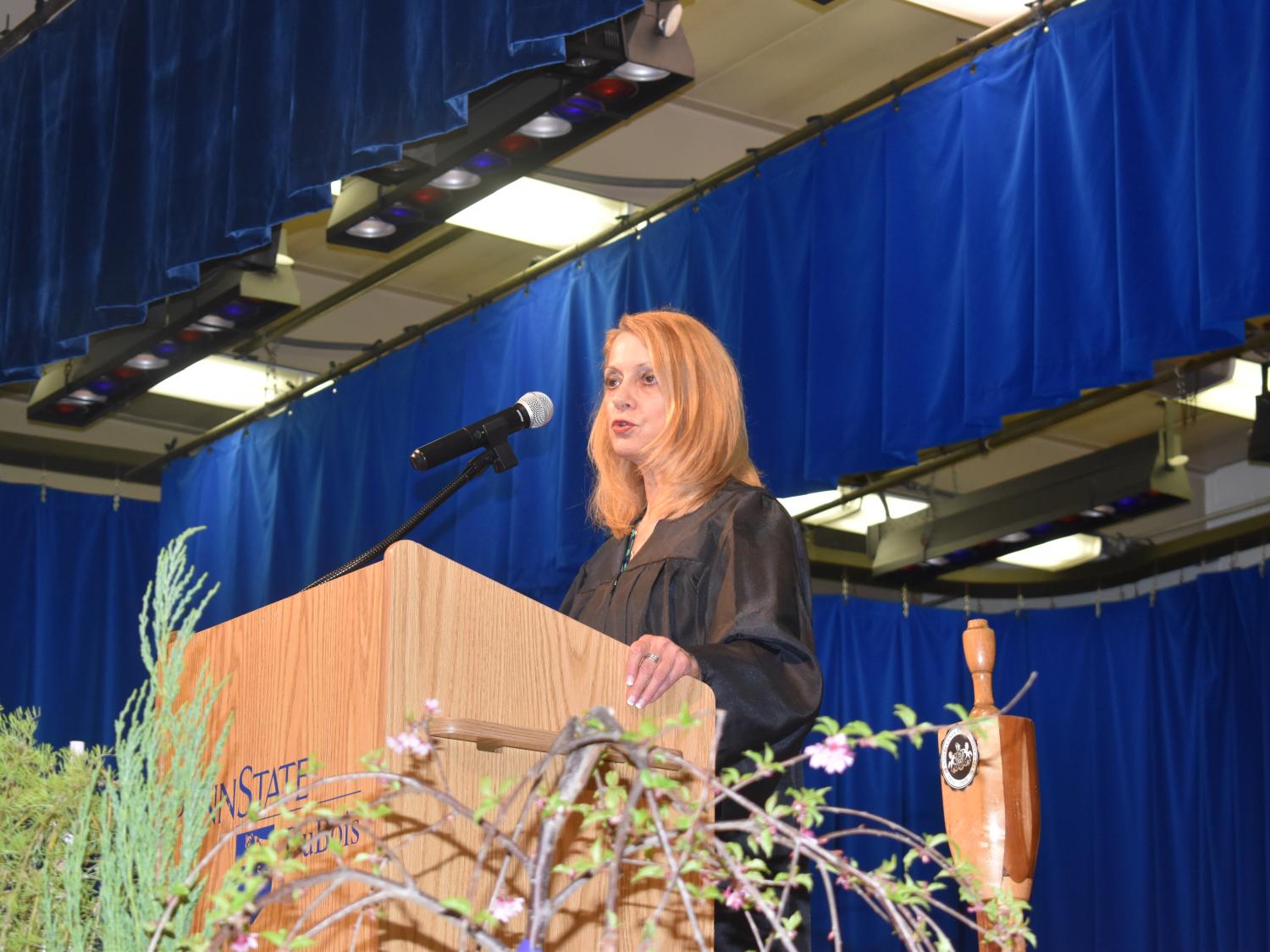 Joyce Fairman offered the commencement address on Friday evening at Penn State DuBois. 