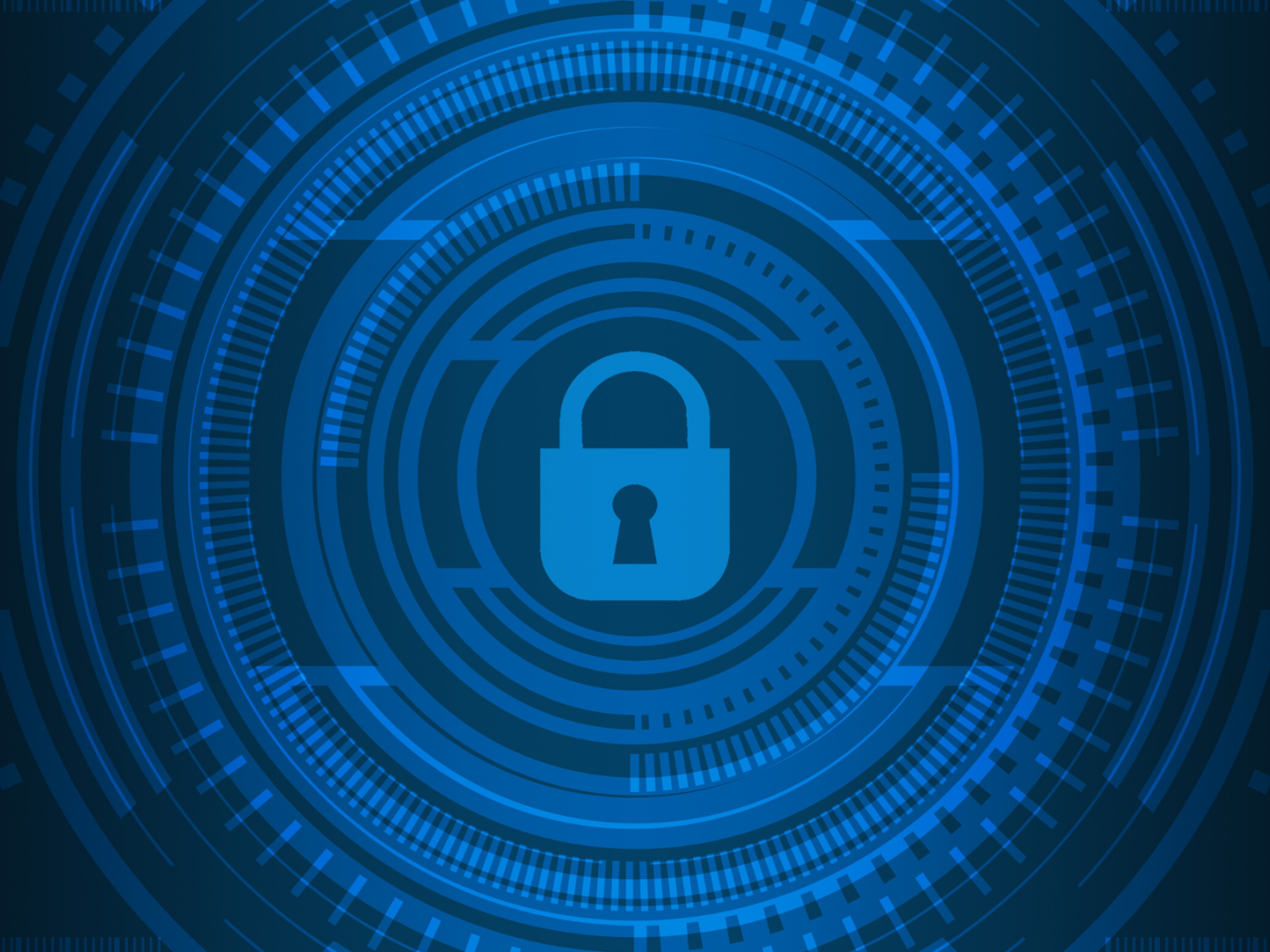 This is an illustration depicting a lock overlaid on computer coding.