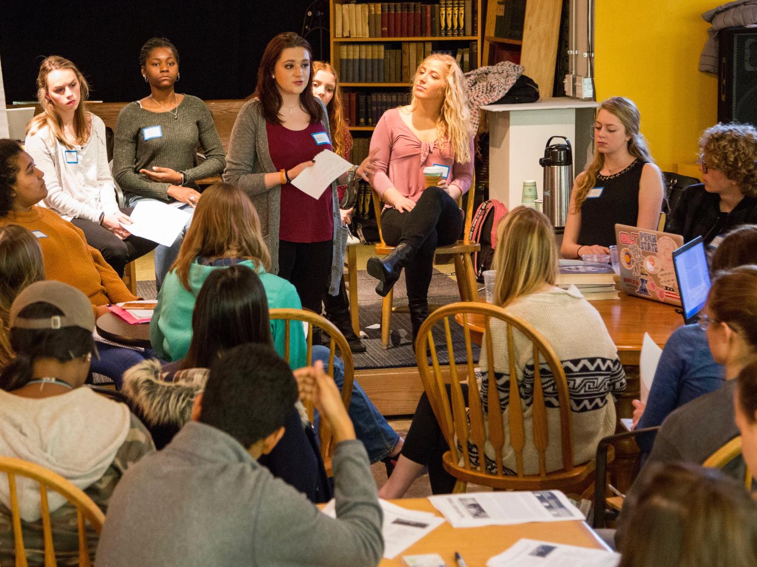 Students participate in Deliberation Nation on March 1