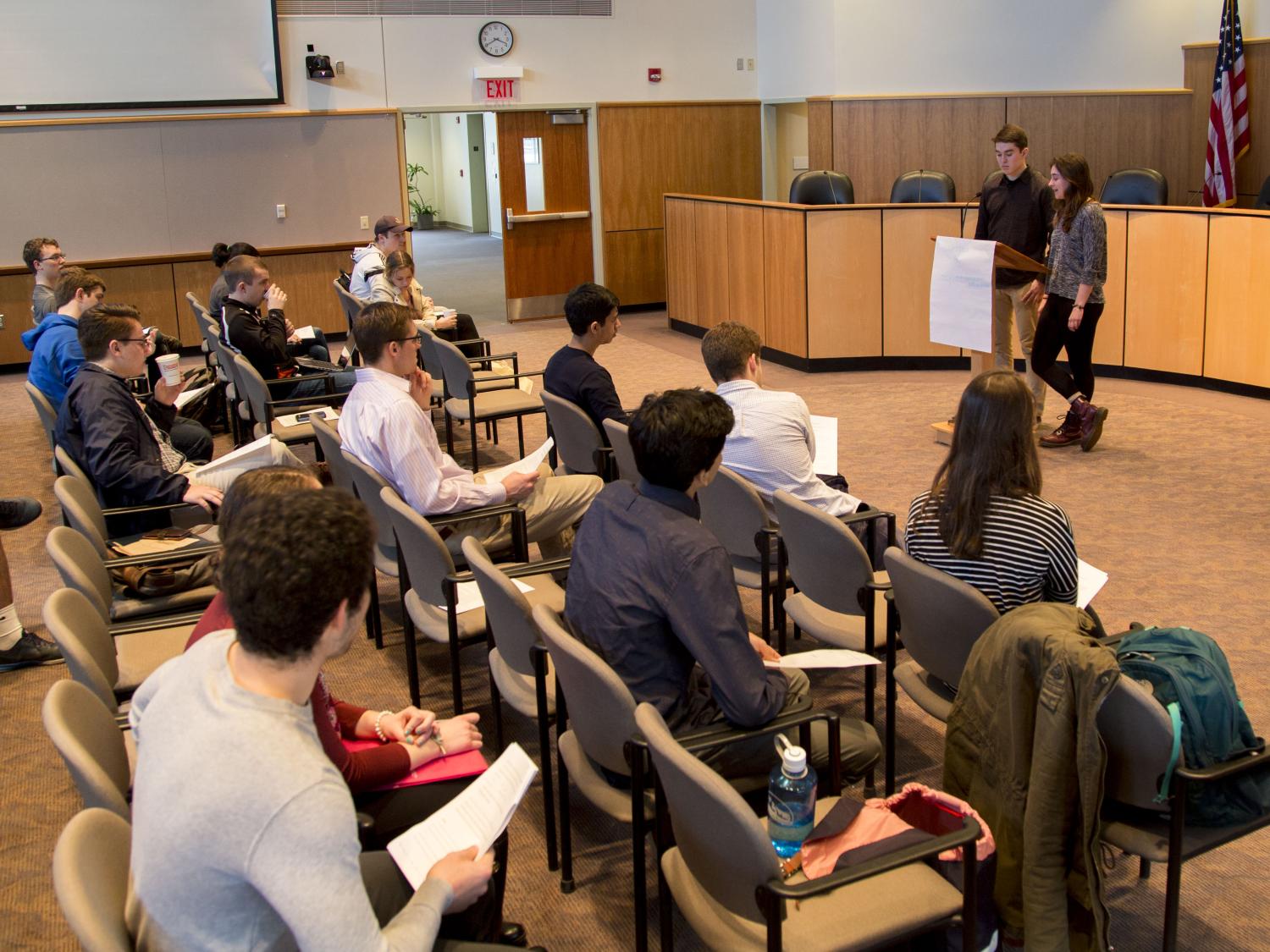 Students participate in Deliberation Nation on March 1