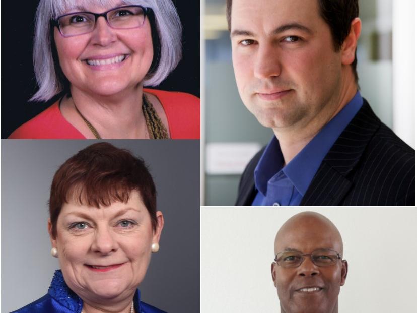 collage of the four award winners