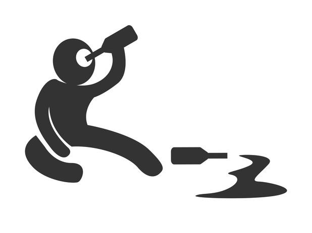 drinking study silhouette