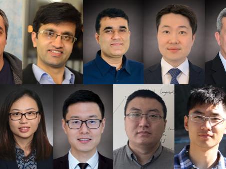 A compilation image of nine headshots, one of each of the new faculty hires in EECS