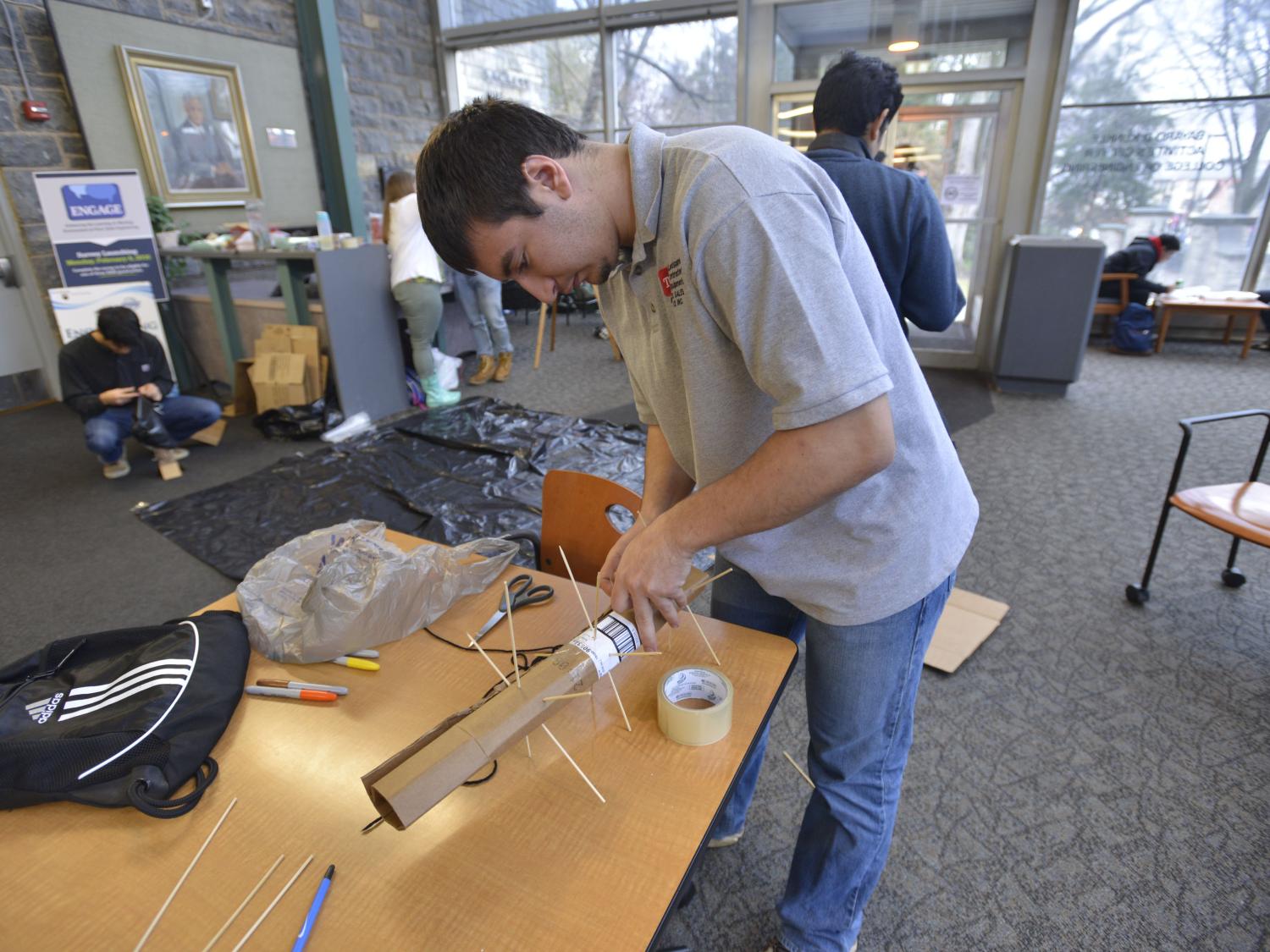 Egg drop contest during 2016 Engineers Week