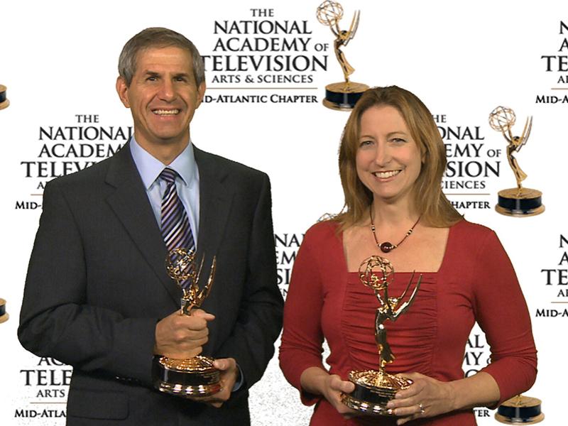 Jon Nese and Marisa Ferger with Emmy