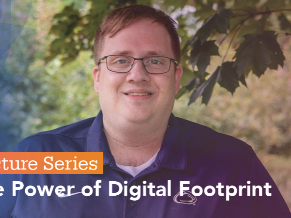Matthew DeMaria presenting "The Power of Digital Footprint" at Lecture Series