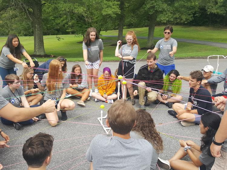 First-year College of Arts and Architecture students at Shaver's Creek