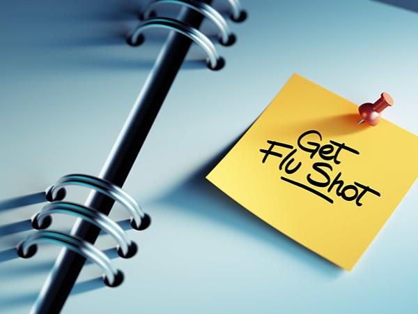 Flu shot stickie reminder