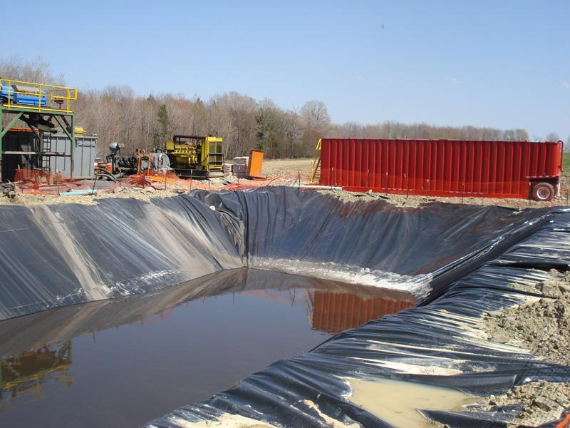 image of a pond for fracking water
