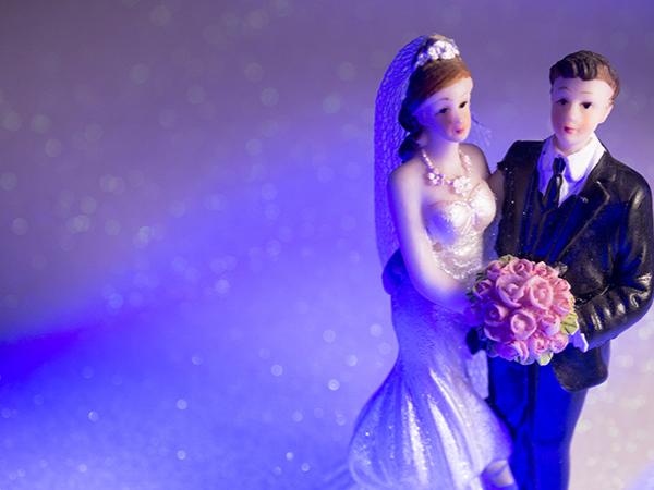 Cake topper bride and groom