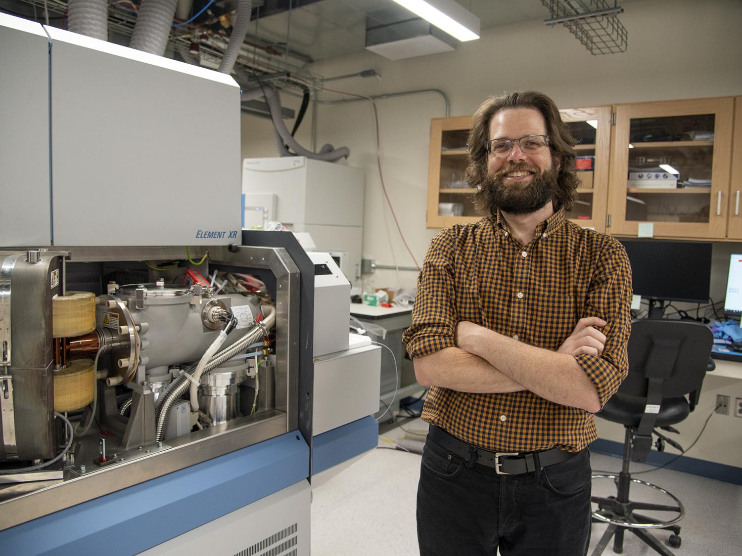Joshua Garber, a postdoctoral scholar at Penn State, is the manager of the geochronology lab. 