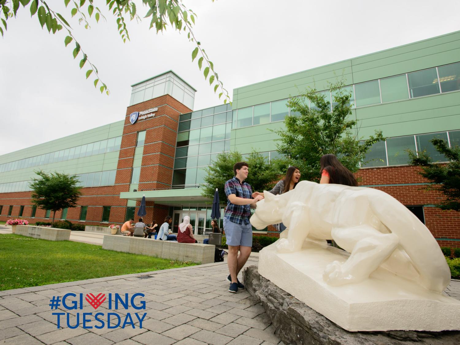 Nittany Lion shrine outside of PSU-LV building