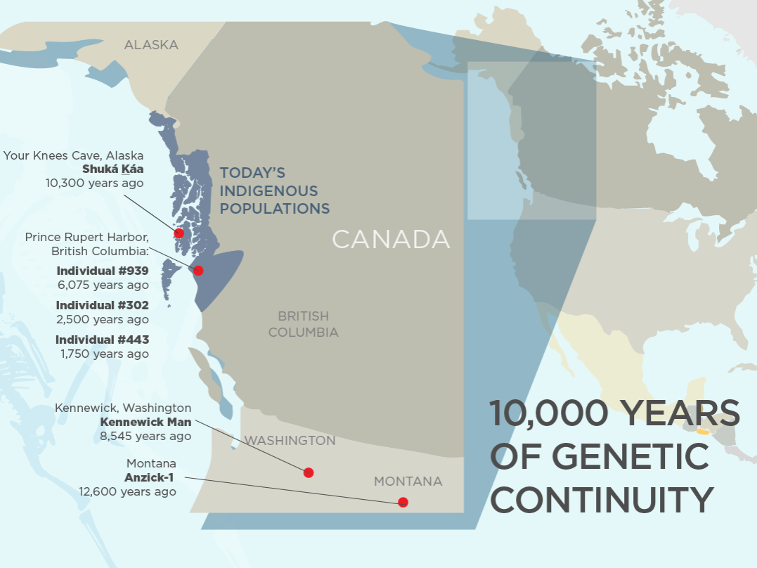 10,000 years of genetic continutity map