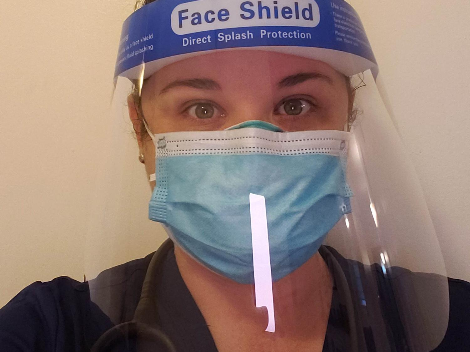 Headshot of nurse in protective equipment
