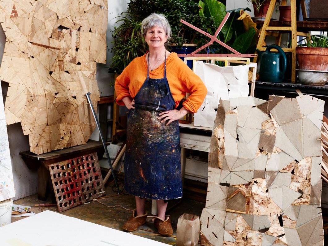 Professor Helen O'Leary in her studio
