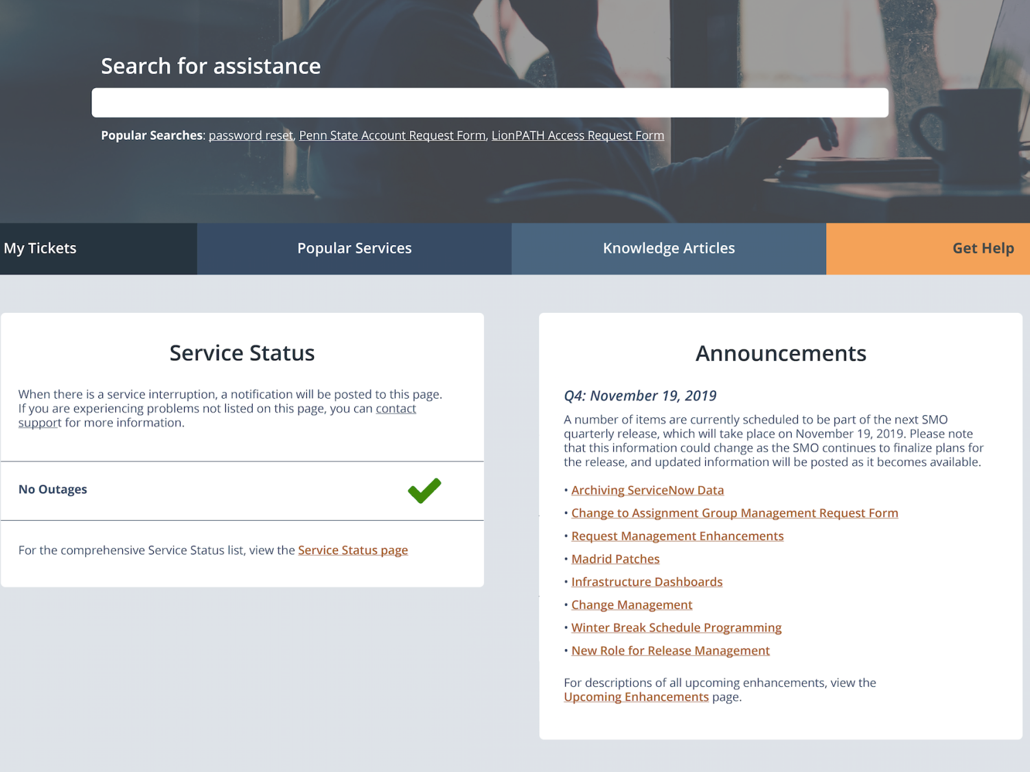 Penn State's New IT Help Portal will feature a sleeker design that's easier to use.