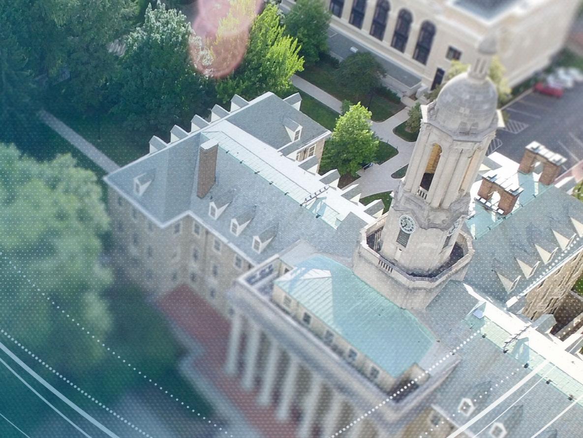 Overhead shot of Old Main