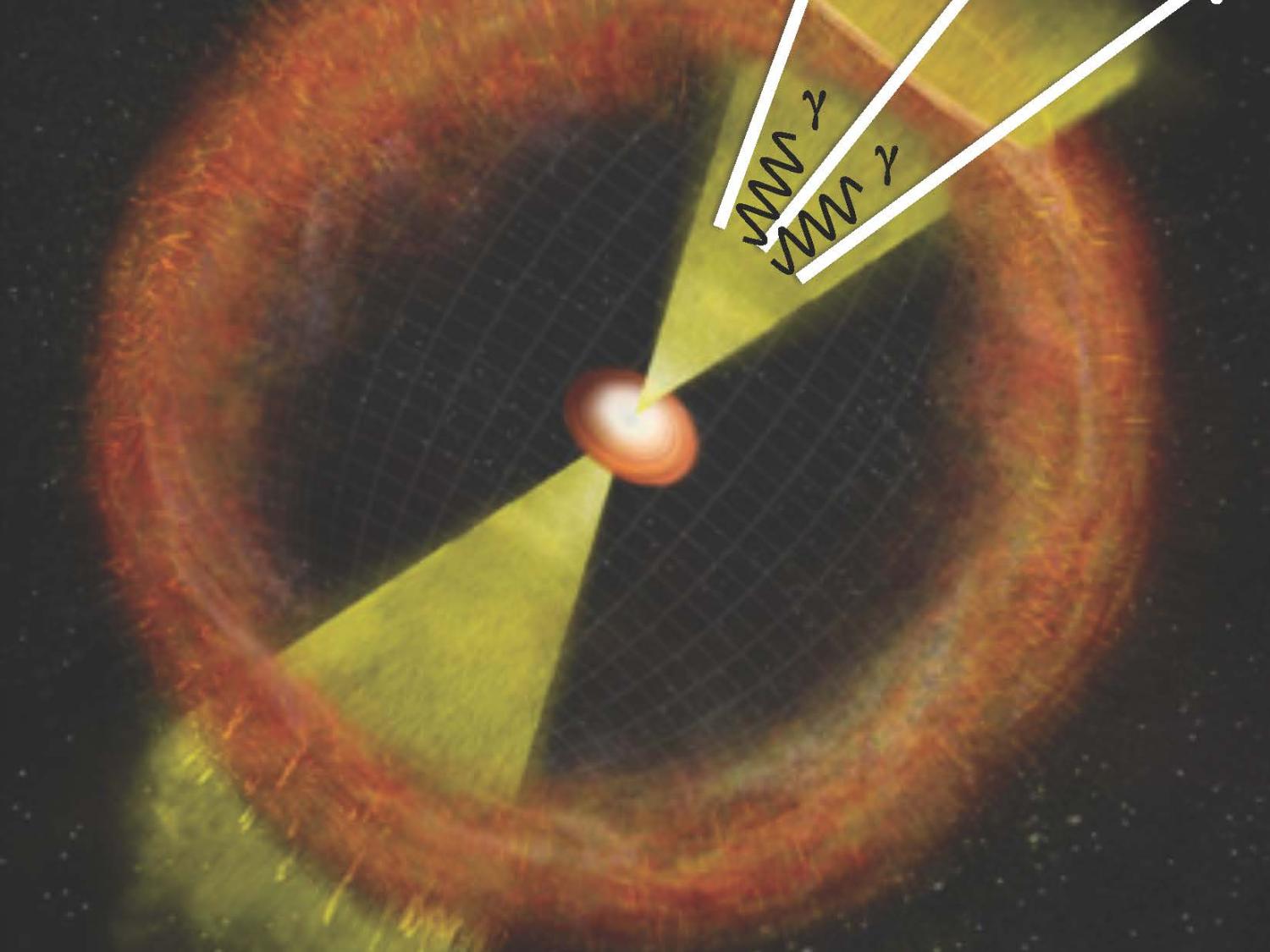 Illustration of an example of a hidden cosmic-ray accelerator. 
