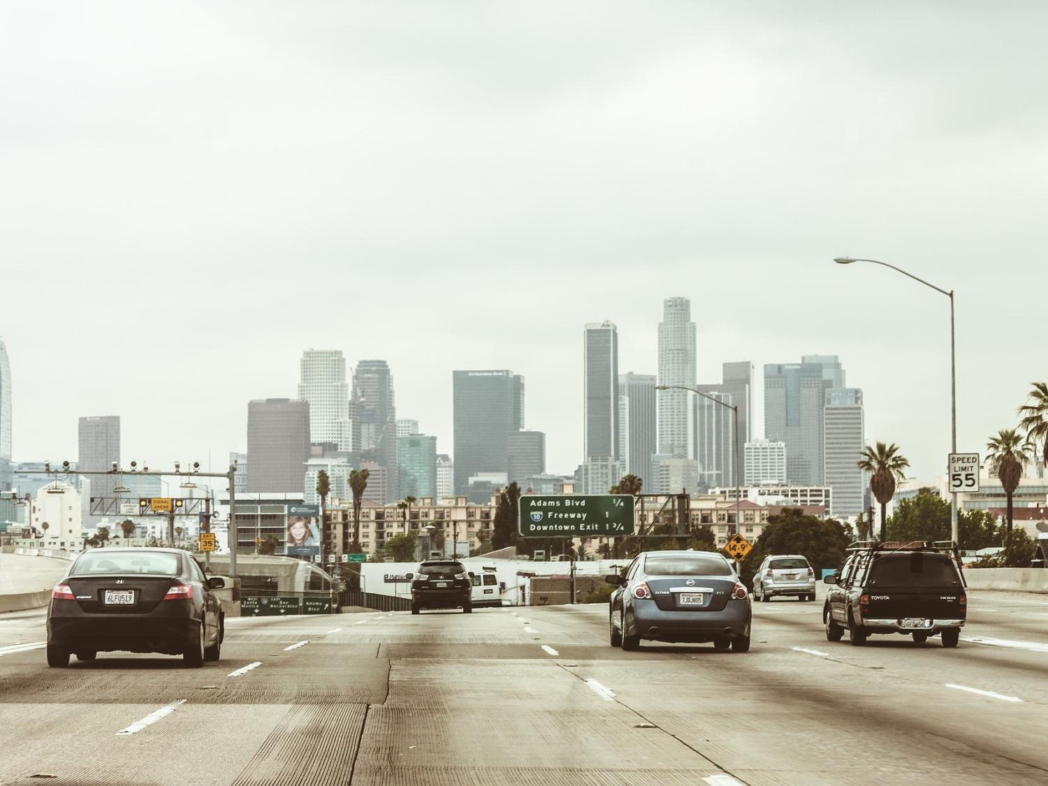 Traffic on a Los Angeles highway