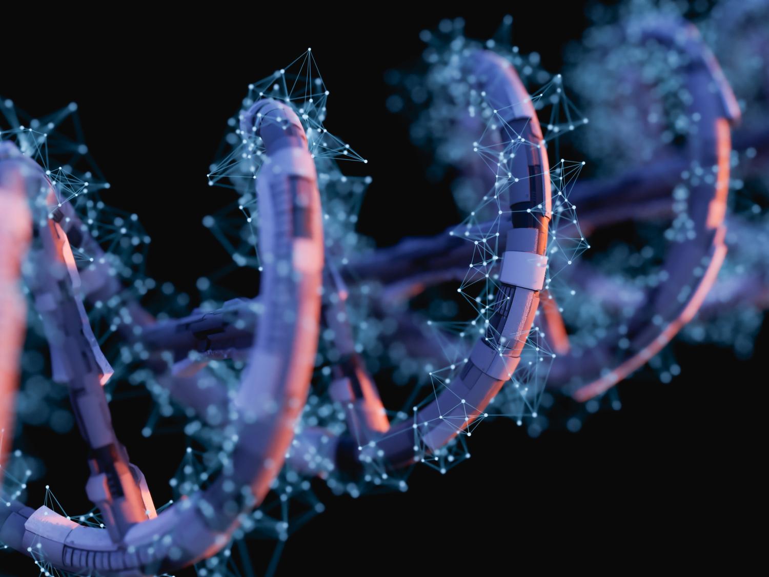 spiraled DNA helix illustration