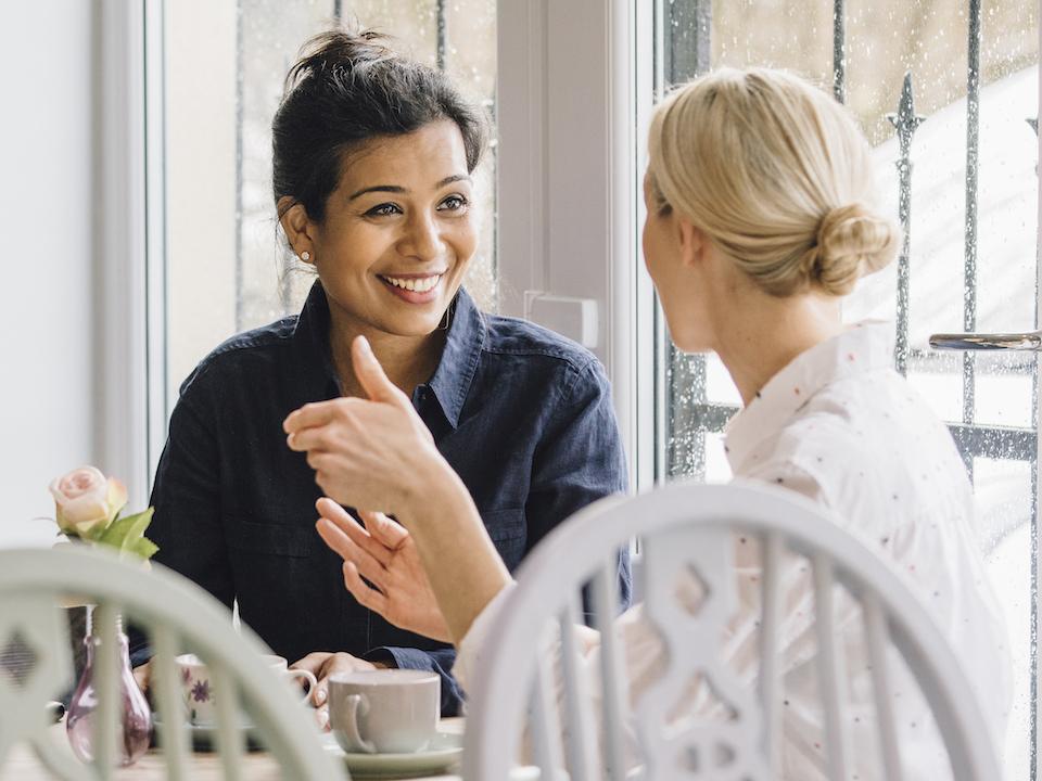 Friends in a cafe