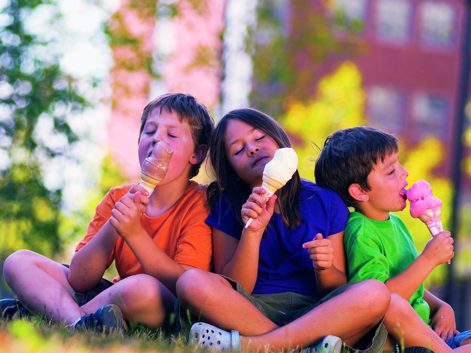 eating creamery ice cream