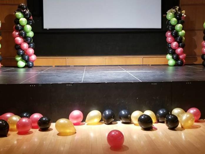 Stage prepared for 2018 Penn State Kwanzaa