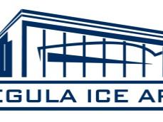 The logo of the Pegula Ice Arena