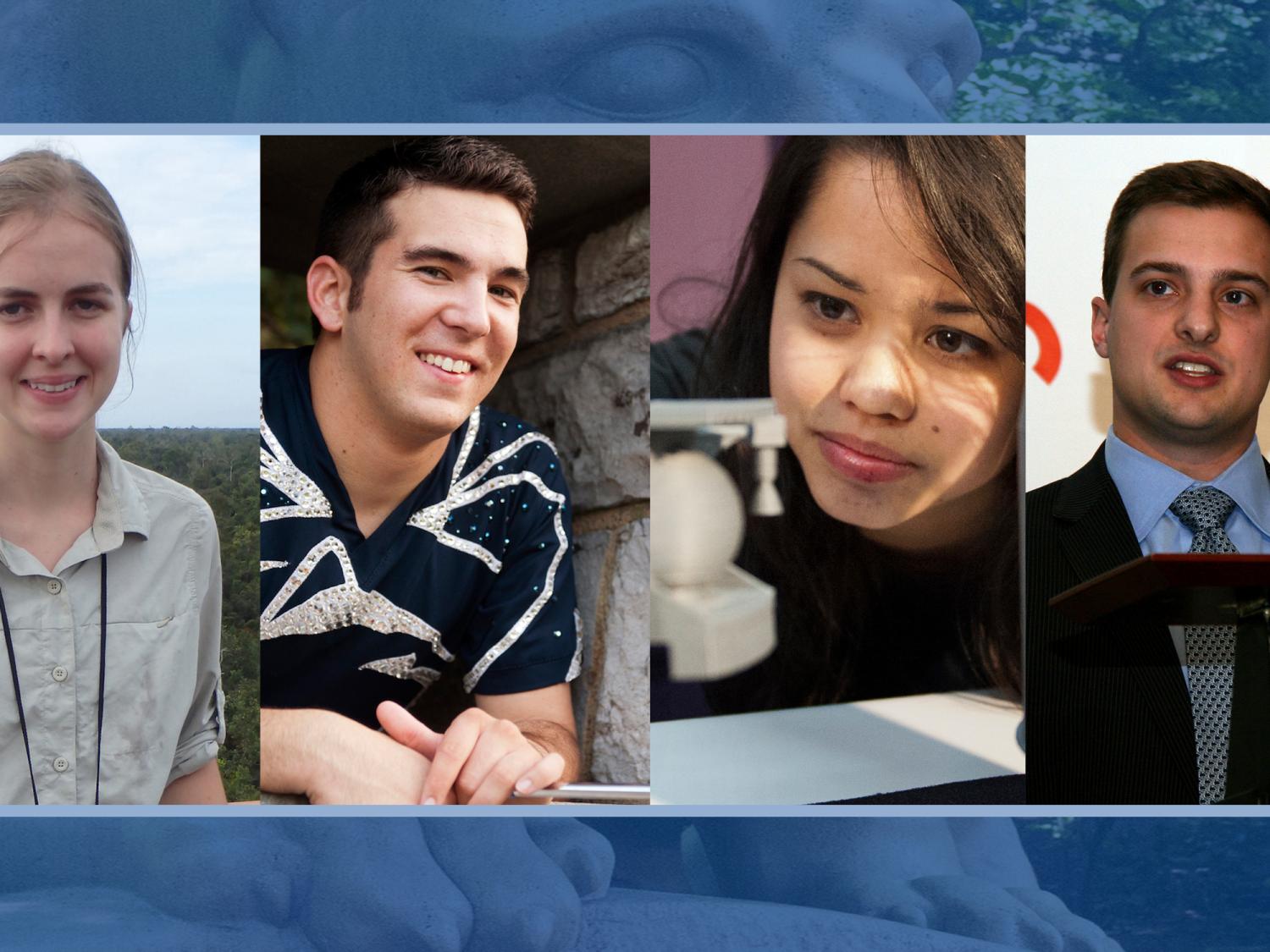 photo illustration of two female, two male impressive Penn State students profiled by BusinessInsider.com
