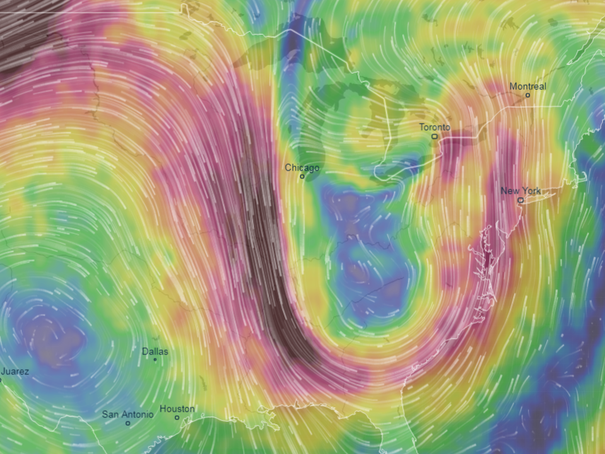 jet stream configuration in late July 2018