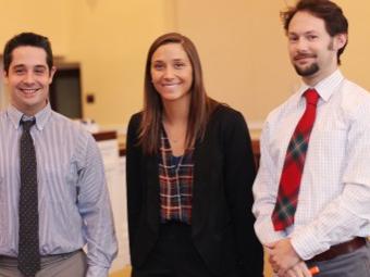 Penn State Law Professors Richard Settgast and Casey McClain and student Alaina Dickens
