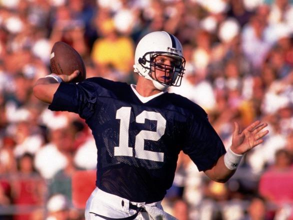 Penn State quarterback Kerry Collins throws a pass during the 1994 season