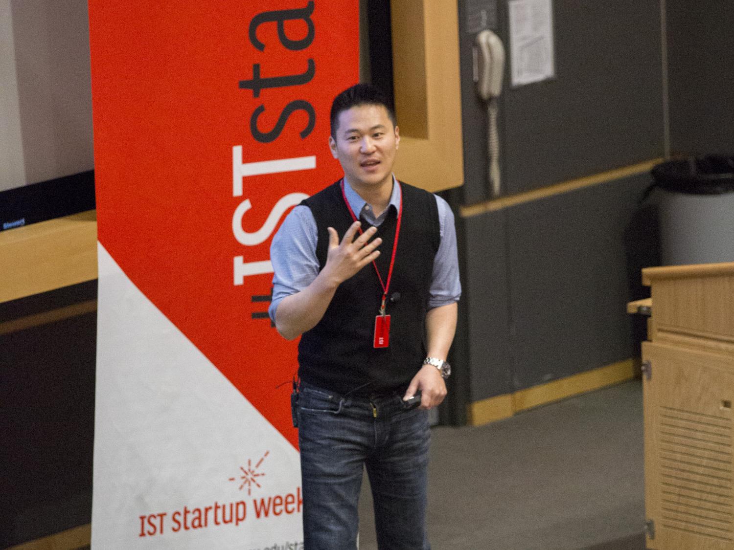 John Sung Kim presents at IST Startup Week