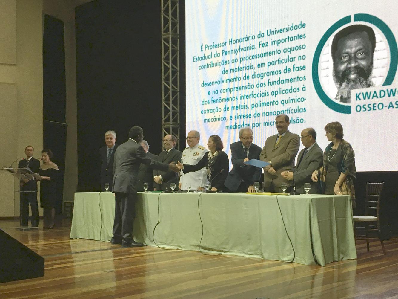 Kwadwo Osseo-Asare at Brazilian Academy of Sciences induction ceremony