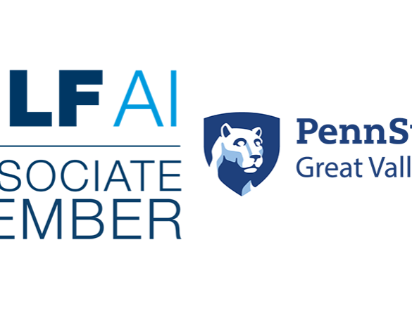 Logos for LF AI associate membership and Penn State Great Valley