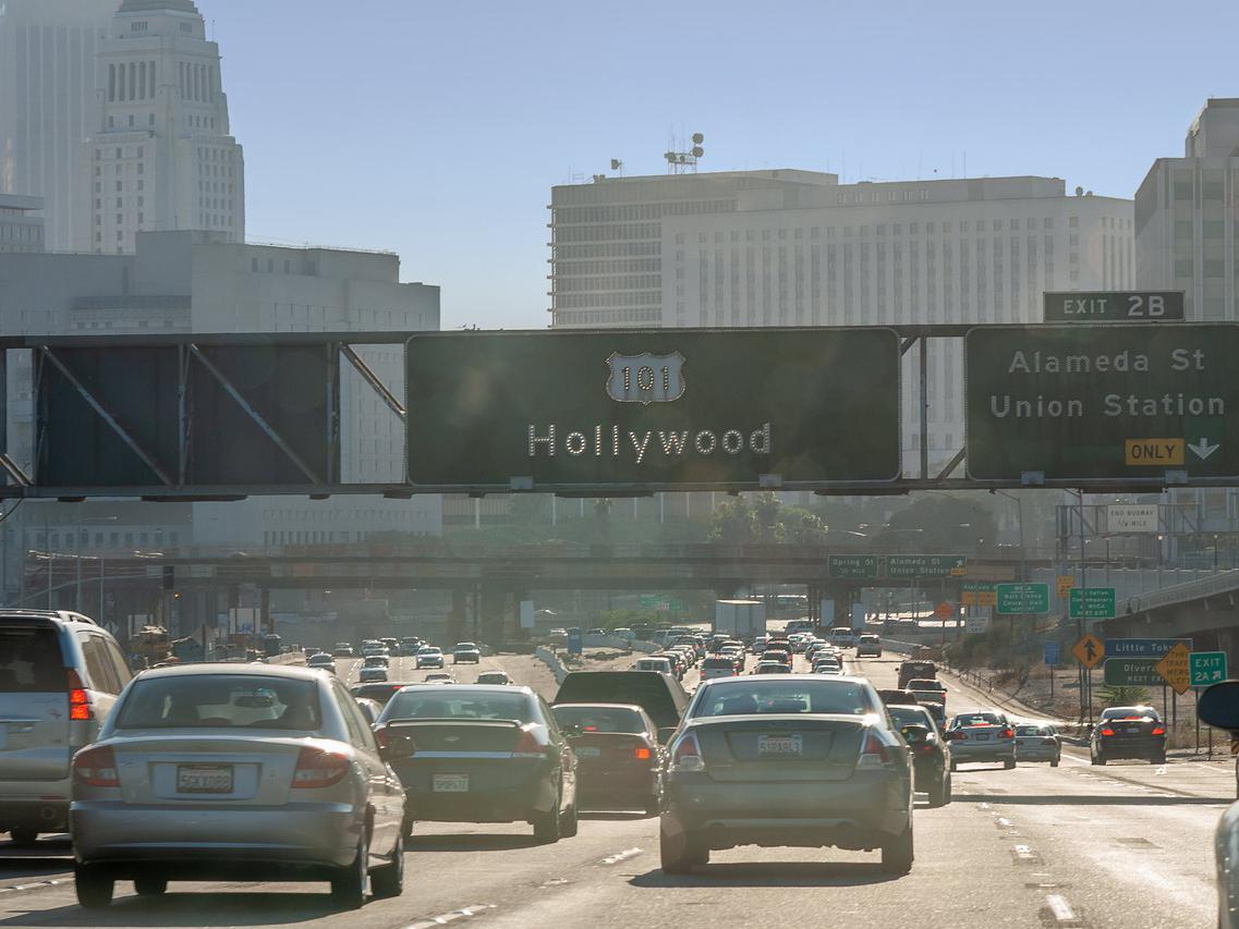 Highway traffic in Los Angeles 