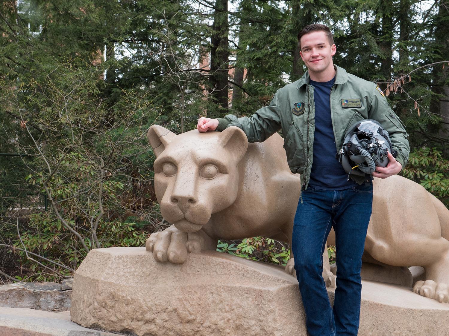 Butler at Nittany Lion Shrine 
