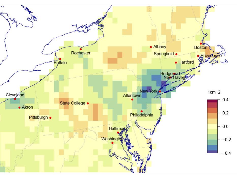 A map of the northeast United States