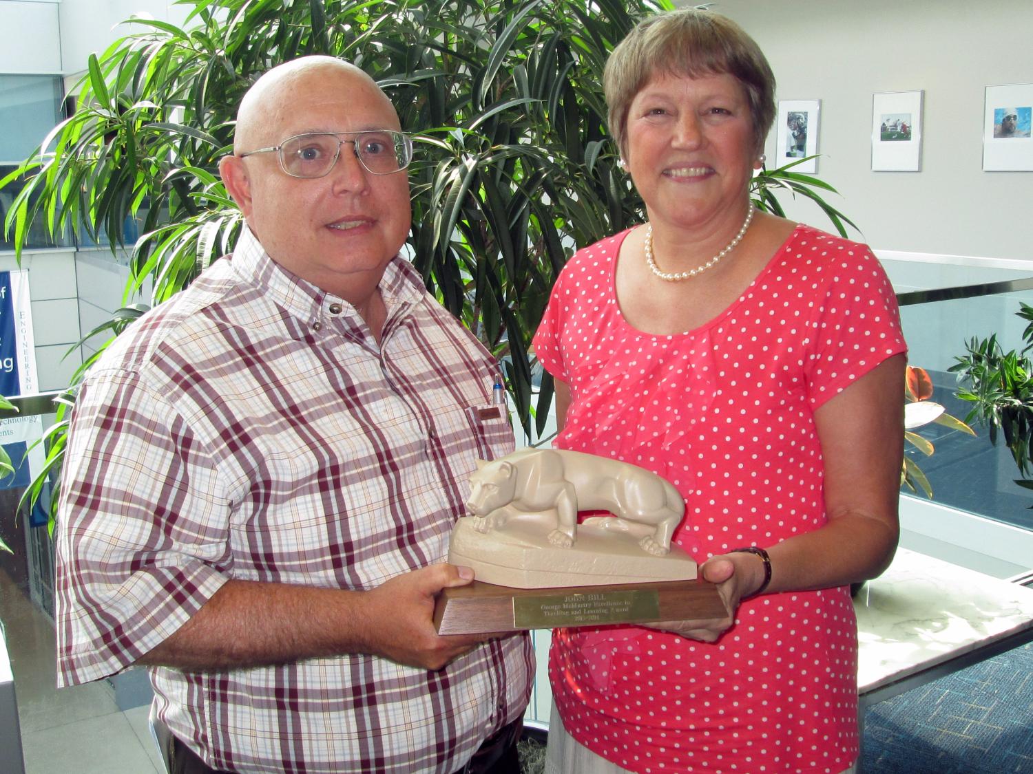 John Hill, lecturer in information sciences and technology, receives the College of IST's 2013-2014 McMurtry Award